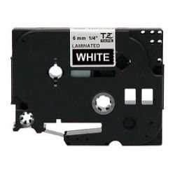 Brother XTZ-315 White Printing on Black Tape, 9mm 8m in Length (Laminated)
