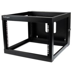 StarTech 6U 22in Depth Hinged Open Frame Wall Mount Server Rack