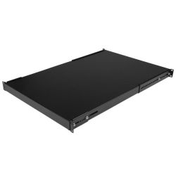 StarTech 1U Adjustable Mounting Depth Rack Mount Shelf - Heavy Duty Fixed Rack Shelf - 175lbs/80kg
