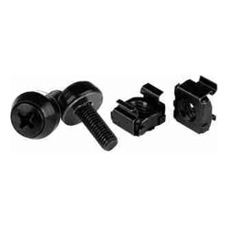 STARTECH.COM 50 Pack OF M5 MOUNTING SCREWS &amp; CAGE NUTS - BLACK