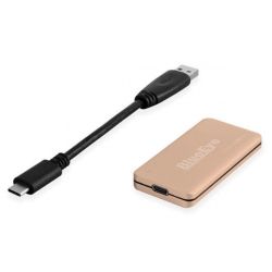 BlueEye 256GB ThunderDisk USB3.1 mSATA SSD W/USB Type-A Male Plug External HDD (IS-EL-1022-TU3-256GB) Computer Components