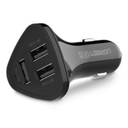Ugreen 29W 3-Port USB Car Charger - Black