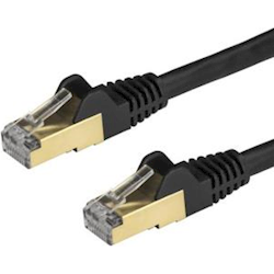 StarTech 1m Black Cat6a Ethernet Cable - STP