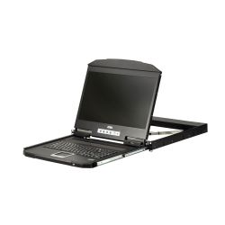 Aten Ultra Short Depth Single Rail WideScreen Rackmount LCD Console (USB / VGA)