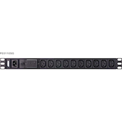 Aten 10 Port 1U Basic PDU with Surge Protection, Supports 10A with 10 IEC C13 Outputs