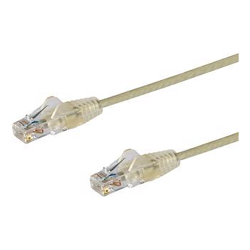 3 m Cat6 Cable - Slim Cat6 Patch Cord - Grey - Snagless RJ45 Connectors - Gigabit Ethernet Cable - 28 AWG (N6PAT300CMGRS)