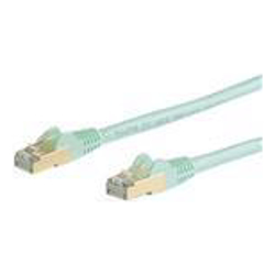 7m CAT6a Ethernet Cable - Aqua - RJ45 Snagless Connectors - CAT6a STP Cord - Copper Wire - Network Cable (6ASPAT7MAQ)