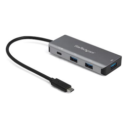 4-Port USB-C Hub 10 Gbps with Power Delivery &amp; 9.8 Attached Host Cable - 3x USB-A &amp; 1x USB-C (HB31C3A1CPD3)