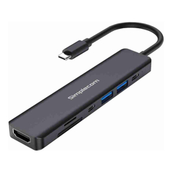 Simplecom CH570 USB-C 7-in-1 Multiport Adapter Hub USB 3.0 HDMI 4K SD Card Reader 