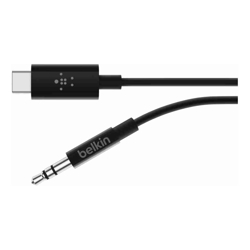 Belkin 90CM USB-C to 3.5mm Audio Cable, ROCKSTAR, BLK, 2yr Wty