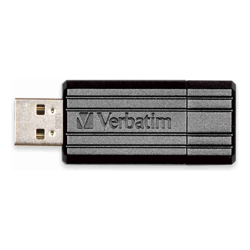 STORE N GO PINSTRIPE USB 2.0 DRIVE 128GB - Black MICROBAN