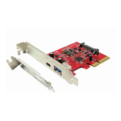 USB 3.1 10Gbps 1 x Type-C + 1 x Type-A Low Profile PCIe x4 Host Adapter