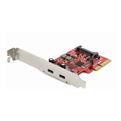 2 Port Type-C USB 3.1 10Gbps Low Profile PCIe x4 Host Adapter