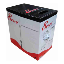 8ware CAT6 UTP Cable 305m Roll - Grey White Full 0.55mm Copper UTP Solid Ethernet LAN Network 24AWG 0.55cu 2x4p pvc Jacket