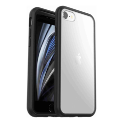 OtterBox React Apple iPhone SE (3rd  2nd Gen) and iPhone 8/7 Case Black Crystal (Clear/Black) - (77-80951), Antimicrobial, DROP+ Military Standard