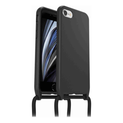 OtterBox React Necklace Apple iPhone SE (3rd  2nd Gen) and iPhone 8/7 Case Black - (77-92273), DROP+ Military Standard, Detachable Nylon Rope