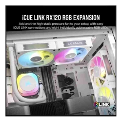 Corsair RX RGB Series iCUE LINK RX120 RGB White 120mm RGB Fan Single Fan