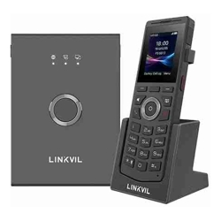 Fanvil Linkvil W710P DECT Phone System consisting of a base (W710D) and a handset (W610D), 2.0&quot; 240x320 color screen, HD voice