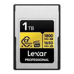 Lexar Professional GOLD CFexpress 4.0 Type A Card 1TB -- Cfexpress 4.0 Type A Professional Gold Series, up to 1800MB/s read, 1650MB/s write