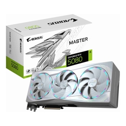 Gigabyte GV-N5080AORUSM ICE-16GD. GeForce RTX 5080, CUDA 10752, 16 GB. GDDR7,  PCI-E 5.0, 850W, HDMI 2.1b x1
