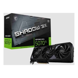 MSI nVidiaGeForce RTX 5070 Ti 16G SHADOW 3X OC, Boost: 2482 MHz, CUDA 8960 Units, 16GB GDDR7, HDMI x 1