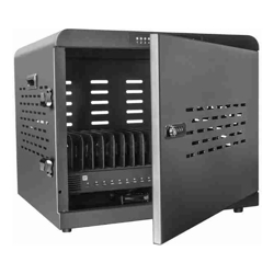 Shintaro 16 ports USB-C charging cabinet 1000W for NoteBooks and other Devices up to 16&quot; - Black