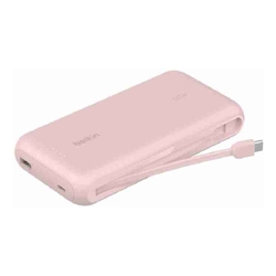 BoostCharge#Power#Bank 20K with Integrated Cable Pink