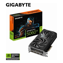 Gigabyte GeForce RTX 5060 Ti WINDFORCE OC 8G, 2587 MHz, CUDA 4608, 28 Gbps, GDDR7, 128 bit, PCI-E 5.0, PSU 650W, DisplayPort 2.1b *3 HDMI 2.1b *1