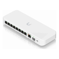 Ubiquiti | USW-Flex-2.5G-8-PoE | UniFi Compact 8 Port Gigabit Desktop PoE Switch, 8 x 2.5G PoE++ ports, 1 x 10G PoE+++ input port for power / SFP+ port combo