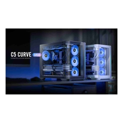 Antec C5 Curve ARGB ATX Micro-ATX ITX 4mm Tempered Glass LED Control Button USB 3.0 x 2 Type-C 3.2 Gen 2 x 1 MIC x 1 HD-AUDIO x1 Mid Tower White Case