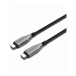 Cygnett Armoured USB-C to USB-C (2.0) Cable (50cm) - Black(CY4673PCTYC),5A/100W,Braided, 480Mbps Transfer,Fast Charge,Best for Laptop,5 Years Warranty