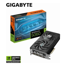 Gigabyte GeForce RTX GV-N5060EAGLEMAX OC-8GD, GDDR7, 2550MHz, 3840CUDA, 28Gbps, PCI-E 5.0, PSU 550W, 8 Pin*1, DisplayPort 2.1b *3, HDMI 2.1b *1