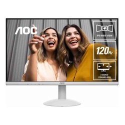 AOC 23.8&quot; 24B30H2/BW FHD 1920X1080 120HZ 1MS IPS 16:9 W-LED WHITE MONITOR VGA/HDMI TILT VESA100X100 3 YEARS WARRANTY