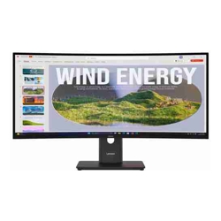 LENOVO ThinkVision T34WD-40 34&quot; 120Hz WQHD Monitor 1500R Curve 4K 3440x1440 21:9 Height Adjustable Tilt Swivel 100W PD DP HDMI USB-C LAN 4xUSB3.2 Hub