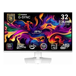 MSI MPG 321URXW QD-OLED 32&quot; 4k 240Hz 0.03ms QD-OLED White Gaming Monitor