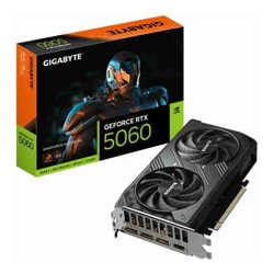 Gigabyte GeForce RTX 5060 WINDFORCE 2 MAX OC 8G, 2512MHz, CUDA 3840, 28Gbps, GDDR7, 128 bit, PCI-E 5.0, PSU 550W, DisplayPort 2.1b *3 HDMI 2.1b *1