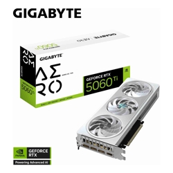 Gigabyte GeForce RTX 5060 Ti AERO OC 16G, 2647 MHz, CUDA TBD, 28 Gbps, GDDR7, 128 bit, PCI-E 5.0, PSU 650W, DisplayPort 2.1b *3 HDMI 2.1b *1