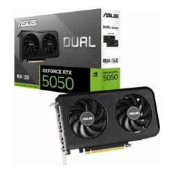 ASUS nVidia GeForce DUAL-RTX5050-8G 8GB GDDR6 2572MHz Boost Clock, RAM 20Gbps, 421AI TOPs, Digital Max Resolution 7680 x 4320