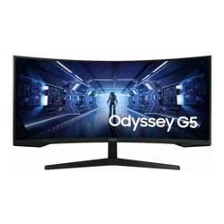 Samsung 34&quot; Odyssey G55T WQHD Curved 3440x1440 21:9 1000R 165Hz 1ms 250 cd/ FreeSync VA DP HDMI Headphone Tilt VESA Gaming Monitor Black 3YR