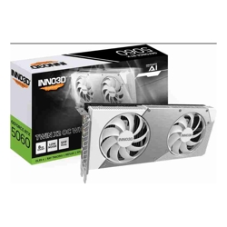 INNO3D nVidia GeForce RTX 5060 TWIN X2 OC WHITE 8GB GDDR7  2527MHz Boost Clock, RAM 28Gbps, 3xDP, 1xHDMI
