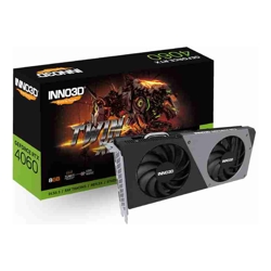INNO3D nVidia GeForce RTX 4060 TWIN X2 V2 8G GDDR6, 2460MHz Boost Clock, RAM 17Gbps, 3xDP+HDMI, 250x118x42mm (4060)