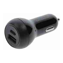 Otterbox 32W Dual Port Standard Fast Car Charger - Black (77-98235), 1 USB-C (20W), + 1 USB-A, Smart  Compact design, Hassle-Free, 2 Years Warranty