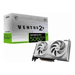 MSI nVidia GeForce RTX 5060 Ti 16G VENTUS 2X OC WHITE PLUS, Boost 2602 MHz, CUDA 4608, 16GB GDDR7, 28 Gbps, 600W PSU, HDMI x 1 (embargo)