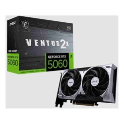 MSI nVidia GeForce RTX 5060 8G VENTUS 2X OC, PCI Express Gen 5 x16, Boost: 2527 MHz, CUDA 3840 Units, 8GB GDDR7, . HDMI x 1