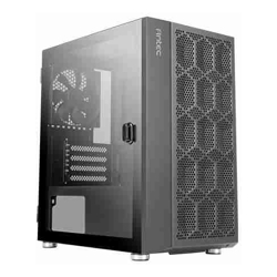 Antec NX200M, Mini-Tower, Tempered Glass, Drives Bays: 2x3.5&quot;, 1x2.5&quot;, Expansion Slot: 4, Motherboard Support: M-ATX/ITX, Pre-Installed Fan: 1x120mm, Black, 1 Year Warranty