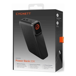 Cygnett Encore 20k mAh Power Bank - Graphite(CY5633PBCHE), 65W, 2x USB-C PD, 1x USB-A Ports, LED Display, 2 Years Warranty