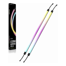 Corsair LS350 Aurora RGB Light Strips - 350mm - 350x10x10mm, black, magnetic mount, addressable LEDs, iCUE compatible, flexible