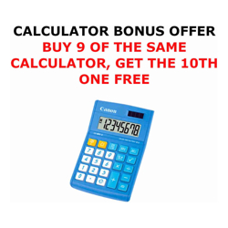 LS-270V III POCKET CALCULATOR BLUE - BUY 9 GET 1 FREE