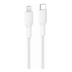 BoostCharge Pro USB-C Braided Cable with Lightning Connector 2m - White