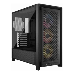 Corsair FRAME 4000D RS ARGB Modular Mid-Tower PC Case - Black, ATX, 430mm GPU, 170mm CPU cooler, 220mm PSU, 360mm rad, 1x USB-C 3.2 Gen2